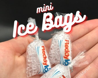 Mini ice bags Miniature doll food ice bags mini food ice dollhouse