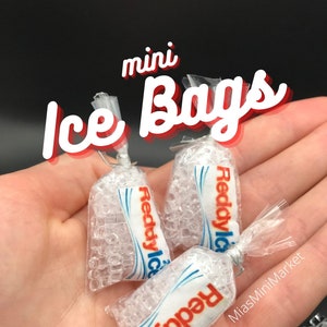 Mini ice bags Miniature doll food ice bags mini food ice dollhouse