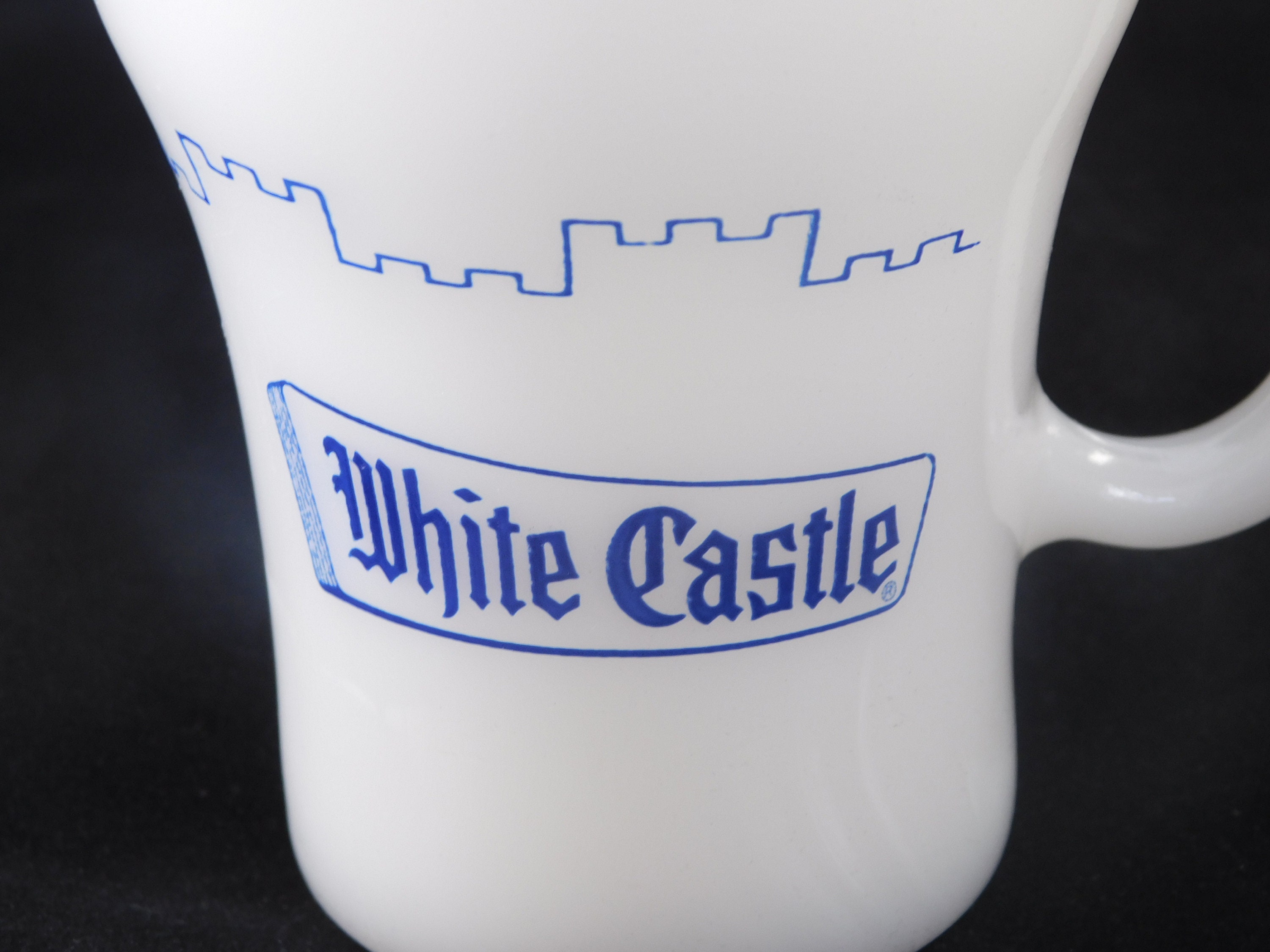 Vintage Mug White Castle White Drinkware Fire King Anchor Etsy