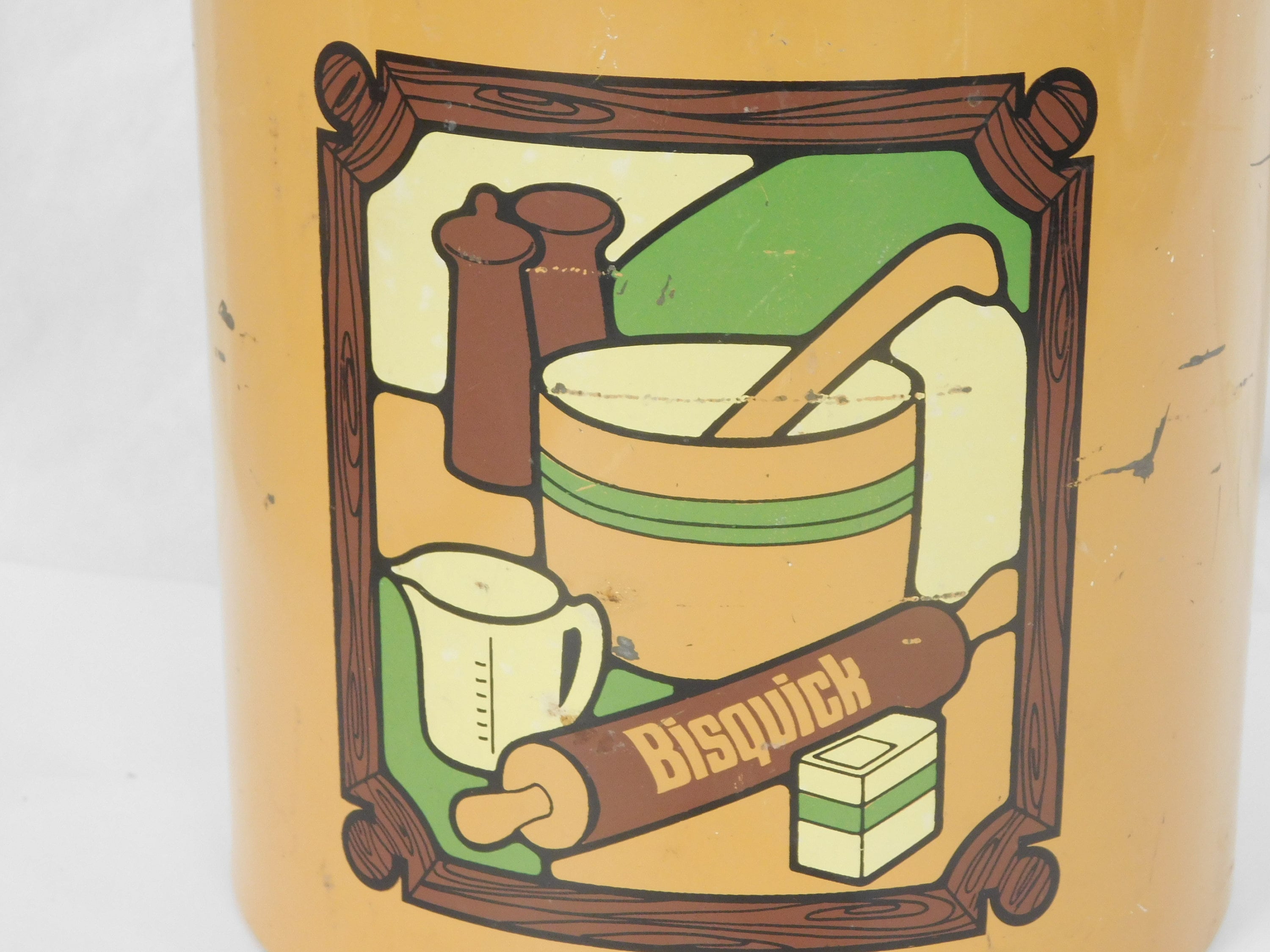 Vintage Canister Metal Bisquick 1970's Can With Lid - Etsy