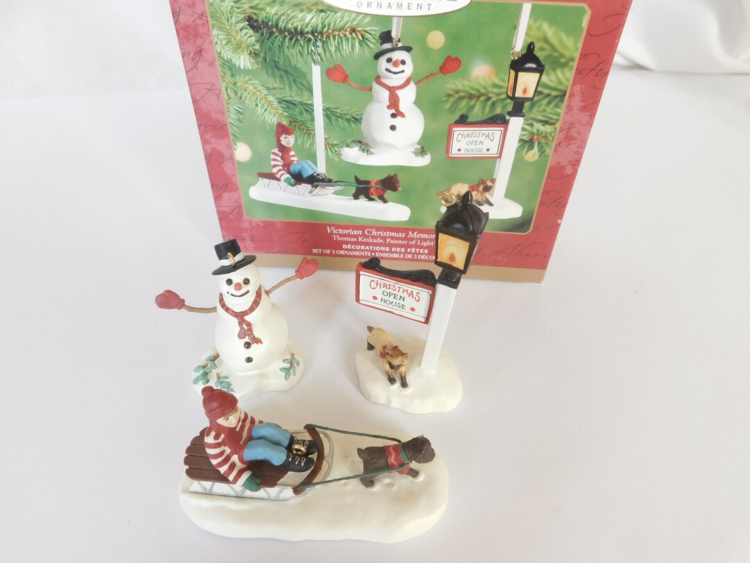 Vintage Hallmark Ornaments Set of 3 Victorian Christmas Etsy