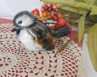 Goebel Sparrow, Vintage, Circa 1960 to 1972, Bird Figurine, Porcelain, Collectible, Bird Knick Knack, Nature Decor, W Germany, Glossy, Home