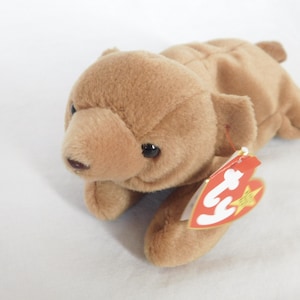 Vintage Beanie Baby, TY, Cubbie, Bear, 1993, PVC Pellets, Collectible, Toys, Stuffed Animal, Previously Owned, Heart Tag, Pickers Haven