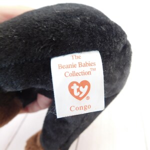 Vintage Gorilla TY Beanie Babies Congo 1996 PVC Pellets - Etsy