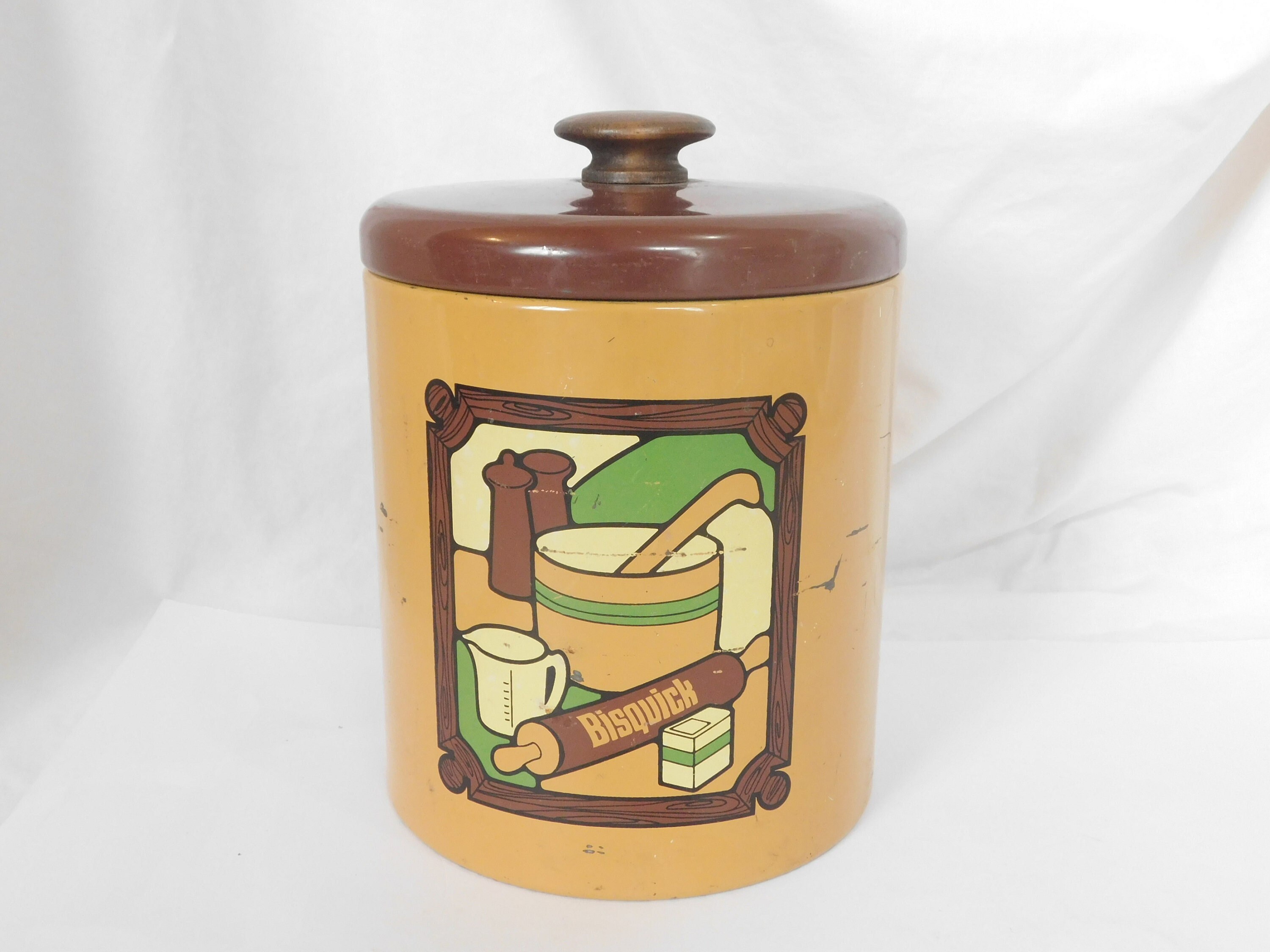 Vintage Canister Metal Bisquick 1970's Can With Lid - Etsy