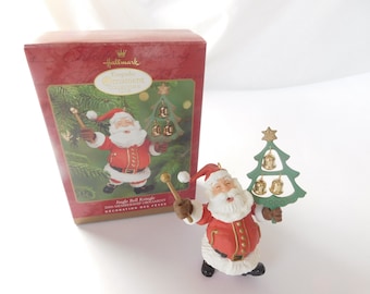 Vintage Hallmark, Ornaments, Keepsake, Jingle Bell Kringle, Santa Claus, Bells, Collector's Club, 2000, Christmas Ornament, Jolly St. Nick