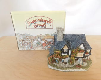 Pub antiguo, cervecería, David Winter, Hogs Head, miniatura, Gran Bretaña, caja incluida, certificado de autenticidad incluido, coleccionable, 1985, de segunda mano