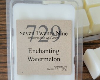 Enchanting Watermelon Soy Blend Wax Melts, Wax Melts for Your Warmer, Highly Fragrant Wax Melts, 2.5 ounces, Watermelon Scented Wax Melts