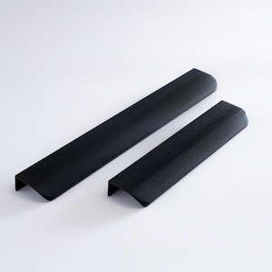 Black Edge Mount Profile Lip Handle for Kitchen Bedroom Bathroom Furniture 200mm I 300mm