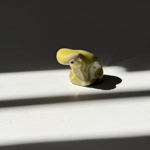 Handmade Ceramic Frog Figurines | Whimsical Clay Frog Sculpture | Handmade Animal Figurine