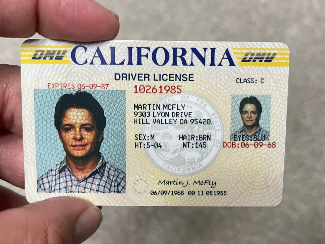 Back Of California Id Card