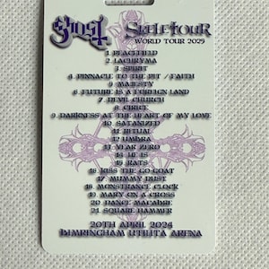 Cartão comemorativo do setlist Ghost Skeletour 2025 – Local e data personalizados – Colecionável feito por fãs