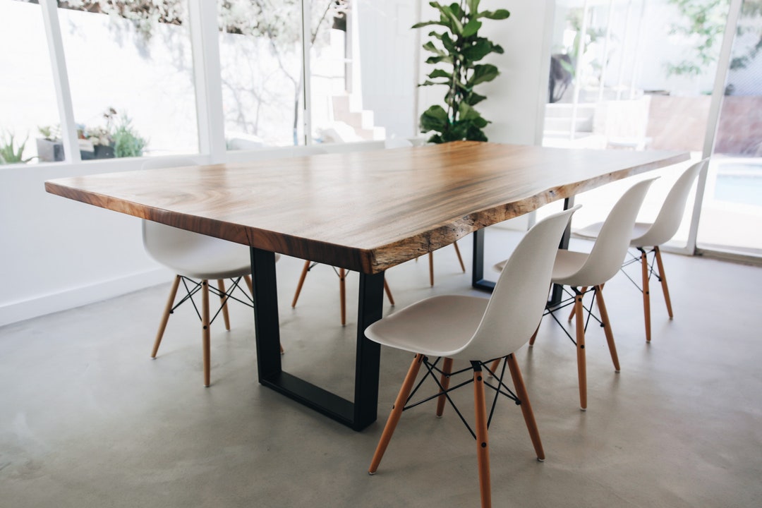 Live Edge Dining Table Monkeypod Etsy