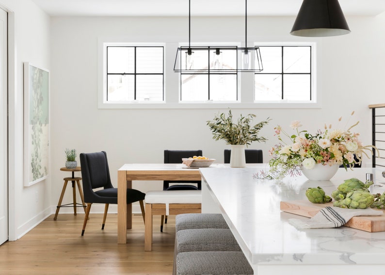 Parsons Dining Table White Oak Etsy