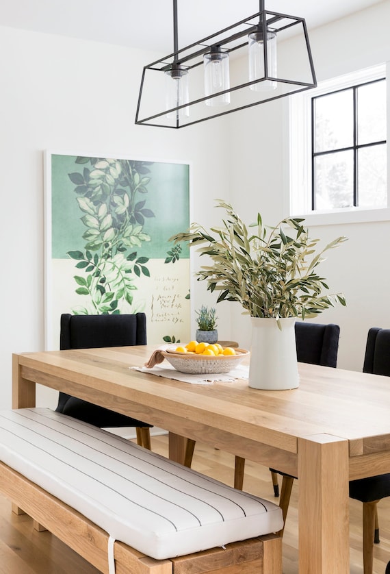 Oak parsons on sale dining table