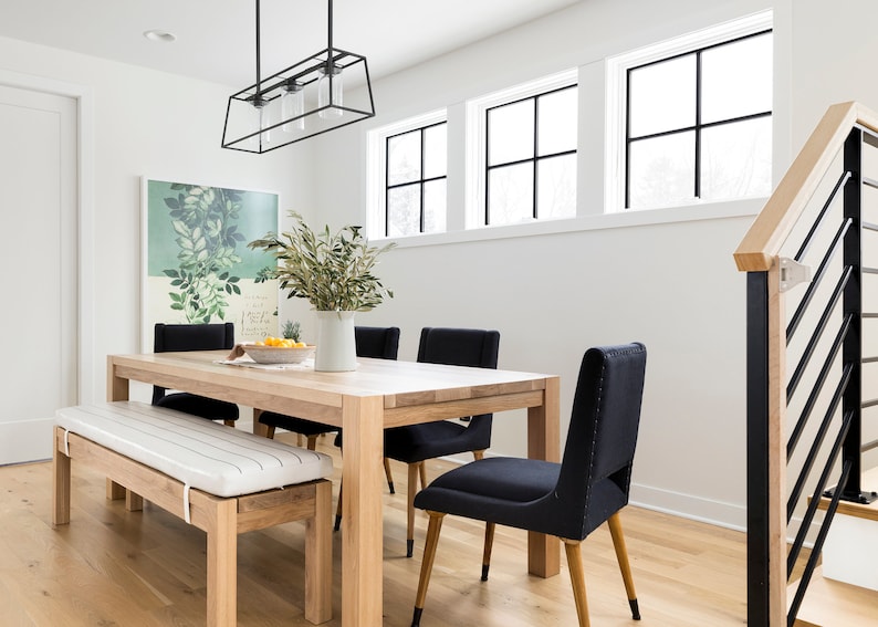 Parsons Dining Table White Oak Etsy