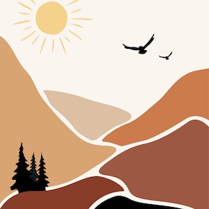 Majestätischer Flug Digitaler Druck | Wandkunst | Karten | DIY Projekte| Hauptfarbe Beige | Erhältlich in PNG SVG