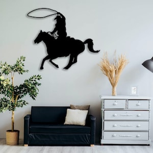 Cowboy West cut svg dxf file wall sticker pdf silhouette template cnc cutting router digital vector instant download