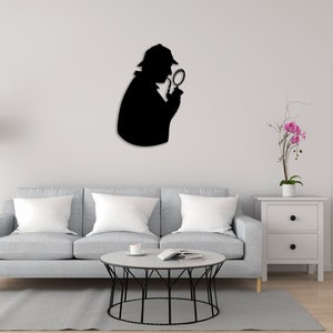 Sherlock Holmes cut svg dxf file wall sticker pdf silhouette template cnc cutting router digital vector instant download