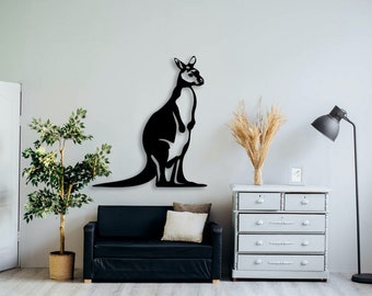 Kangroo cut svg dxf plik naklejka ścienna pdf sylwetka szablon cnc cięcie router cyfrowy wektor natychmiastowe pobieranie