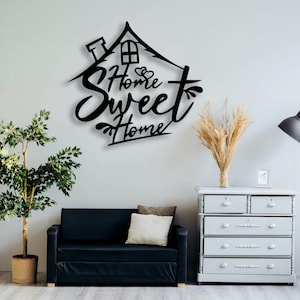 Sweet Home Cut svg dxf Datei Wandsticker pdf Silhouette Vorlage Cnc Schneide Router digital Vektor instant download