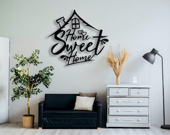 Sweet Home cut svg dxf file wall sticker pdf silhouette template cnc cutting router digital vector instant download