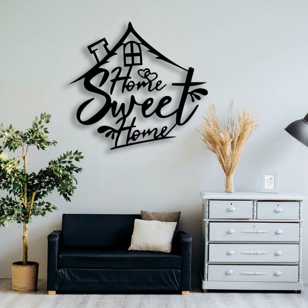 Sweet Home cut svg dxf file wall sticker pdf silhouette template cnc cutting router digital vector instant download