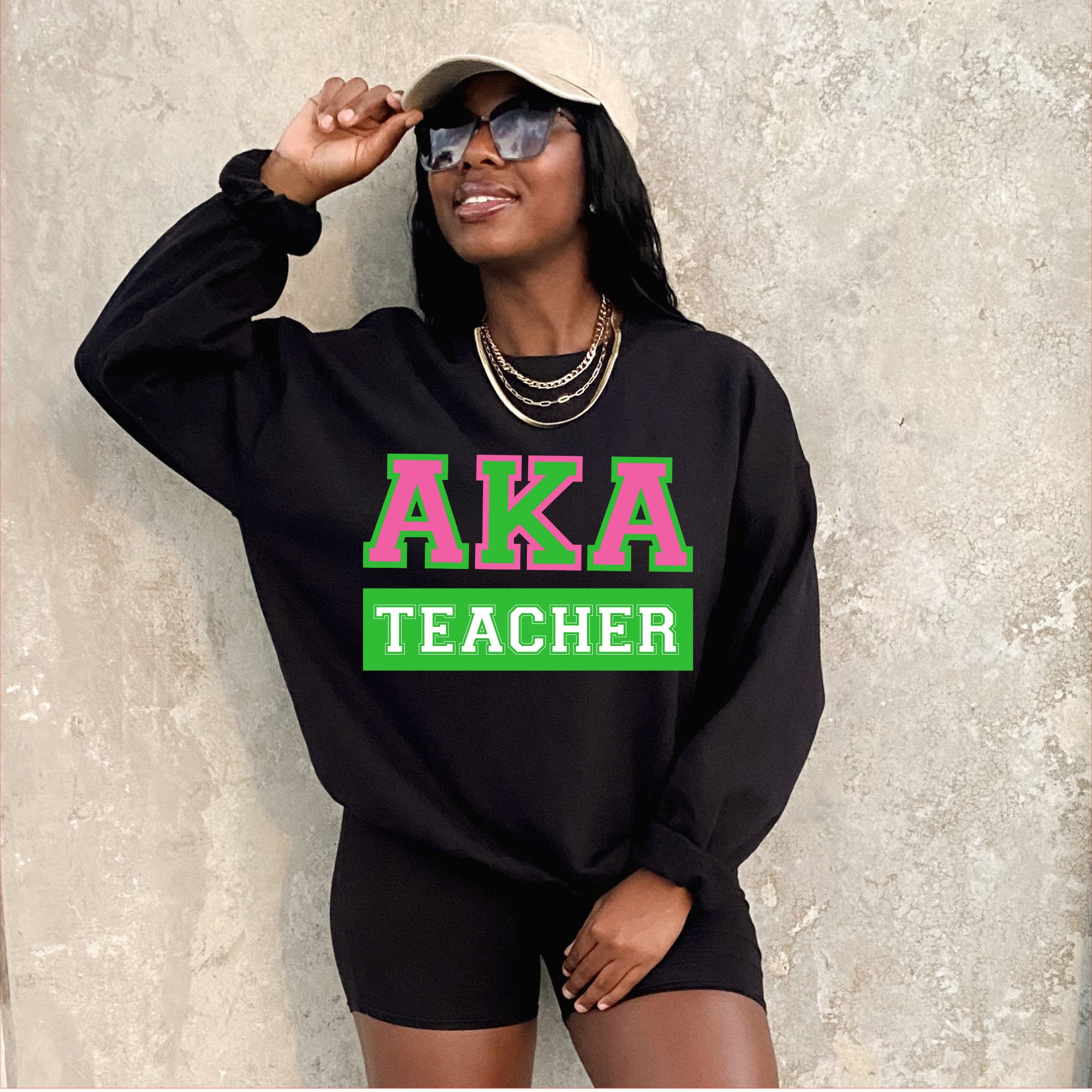 AKA Teacher Crewneck Sweatshirt AKA 