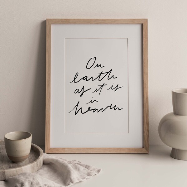On Earth as It is in Heaven Poster - Etsy