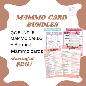 Mammo Card Bundle: QC, Spanish, Diagnostic Reference Cards