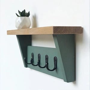 4 Hook Wooden Key Holder | Wall Hook | Coat Rack | Entryway Decor | Decorative Wooden Hook | Home Gift
