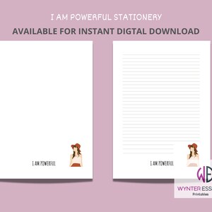 Briefpapier Set für Frauen - Frauenermächtigung, Vielfalt, Postive Affirmationen schreiben Pape | Briefpapier | PDF Printable A4|A5|US Letter