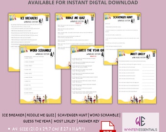 Workplace Team Building Games, Office Collaboration, Printable Kit (PDF)