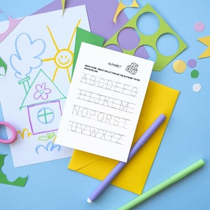 Home School Handwriting Practice Tracing Sheets for Kids Teaching Worksheets Educational Activities Learn Numbers Alphabet PDF Printable