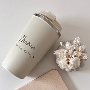 Thermo Mug Thermobecher Travel Mug Mama, Papa, Muttertag Vatertag Eltern Geschenk Personalisiert Geschenk Geburtstag Bild 1