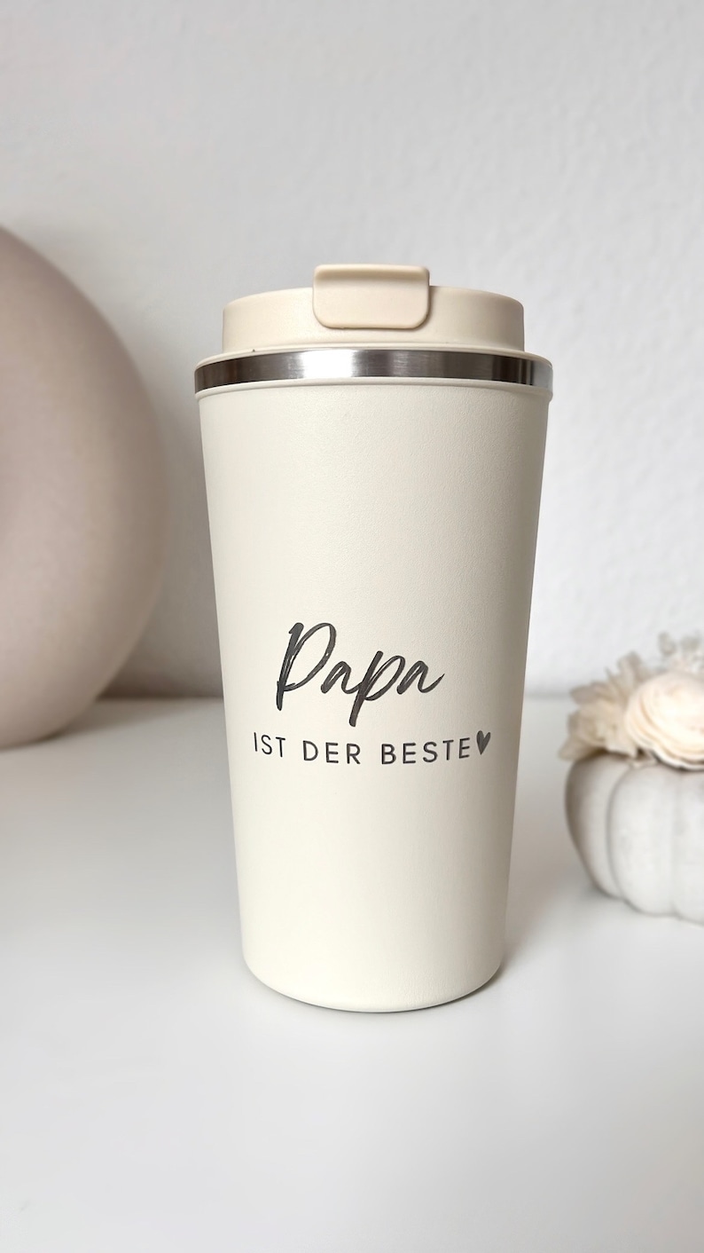 Thermo Mug Thermobecher Travel Mug Mama, Papa, Muttertag Vatertag Eltern Geschenk Personalisiert Geschenk Geburtstag Bild 9