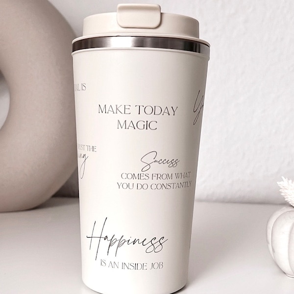 Thermo Mug | Thermobecher Happy Cup, Positive Vibes, Quotes