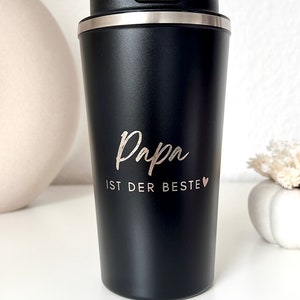 Thermo Mug Thermobecher Travel Mug Mama, Papa, Muttertag Vatertag Eltern Geschenk Personalisiert Geschenk Geburtstag Papa