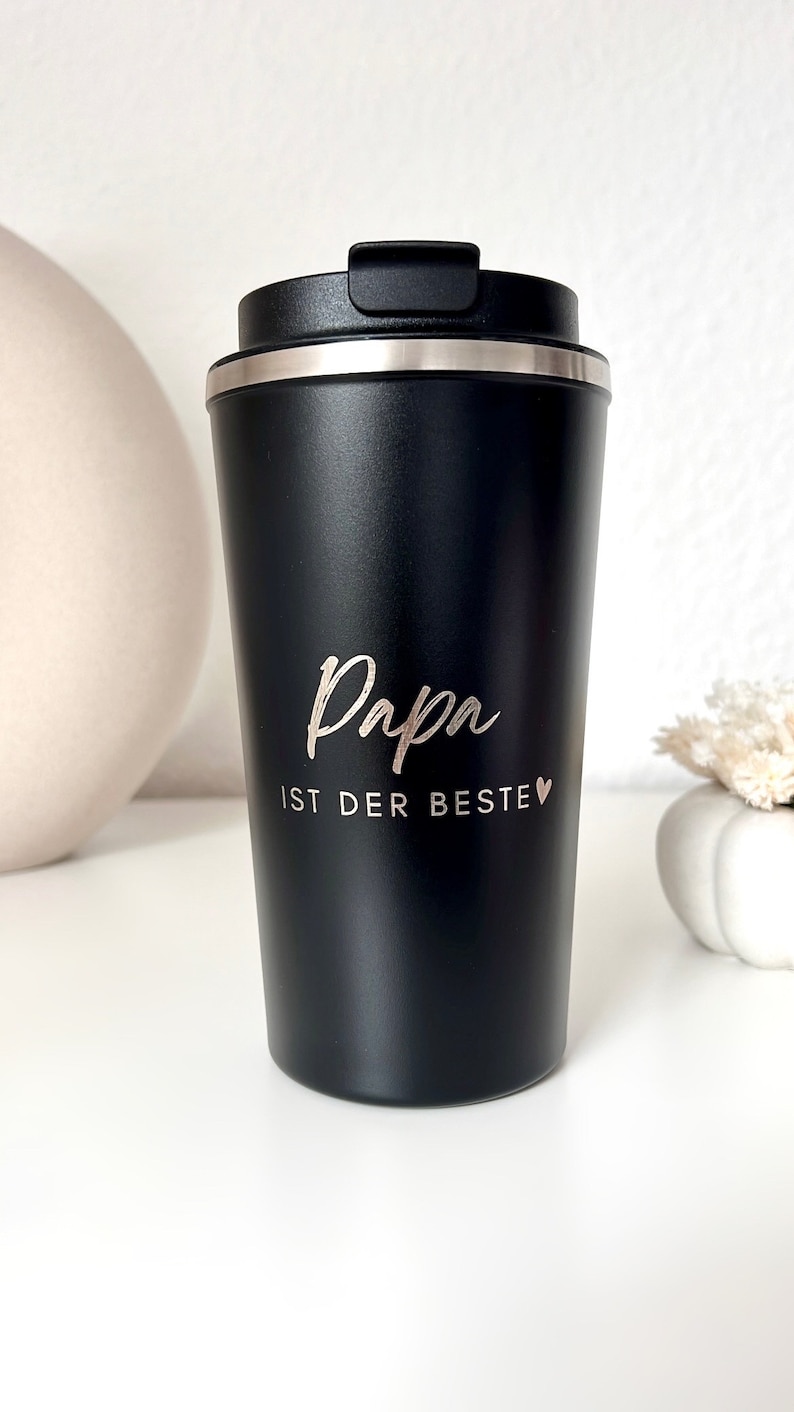 Thermo Mug Thermo Mug Travel Mug Mom, Dad, Mother's Day Father's Day Parents Gift Personalized Birthday Gift Papa ist der Beste
