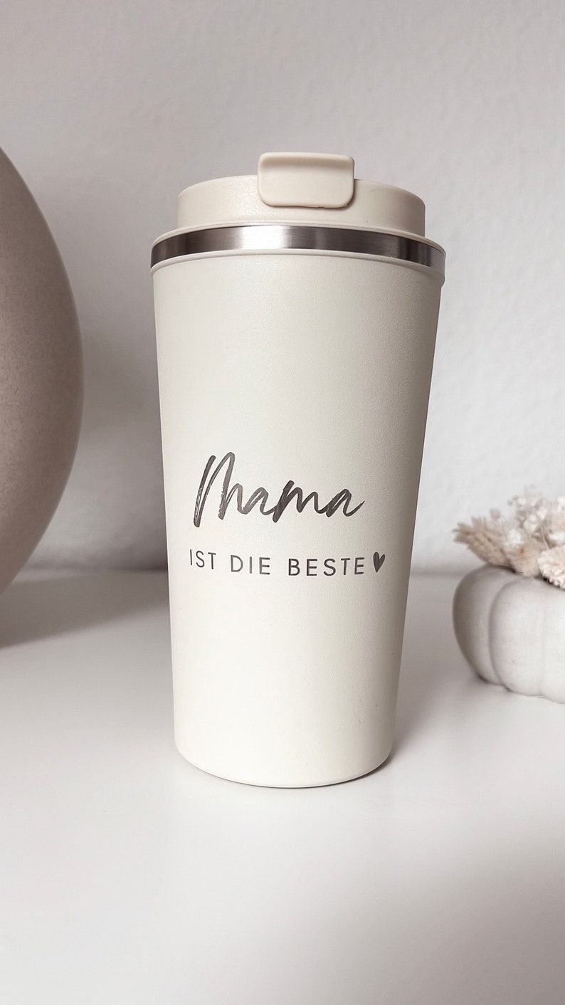 Thermo Mug Thermobecher Travel Mug Mama, Papa, Muttertag Vatertag Eltern Geschenk Personalisiert Geschenk Geburtstag Bild 5