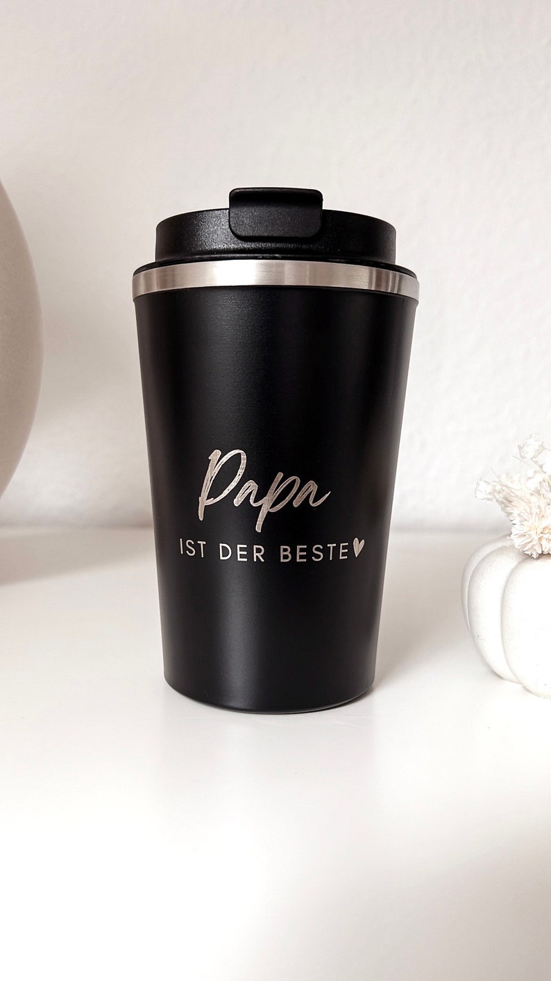 Thermo Mug Thermobecher Travel Mug Mama, Papa, Muttertag Vatertag Eltern Geschenk Personalisiert Geschenk Geburtstag Bild 6