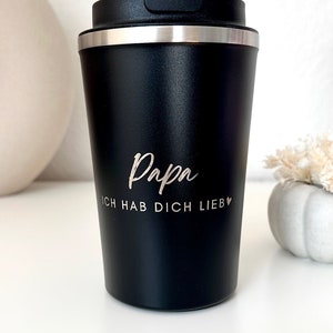 Thermo Mug Thermo Mug Travel Mug Mom, Dad, Mother's Day Father's Day Parents Gift Personalized Birthday Gift Papa hab dich lieb