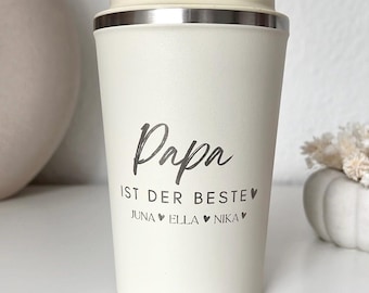 Thermo Mug | Thermobecher | Travel Mug Mama, Papa, Muttertag | Vatertag | Eltern | Geschenk| | Personalisiert | Geschenk Geburtstag | Name