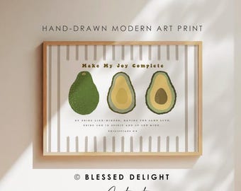 Art moderne chrétien avocat - Philippiens 2:2, Make My Joy Complete, art mural chrétien, impression d'art de versets bibliques, décoration murale écriture sainte