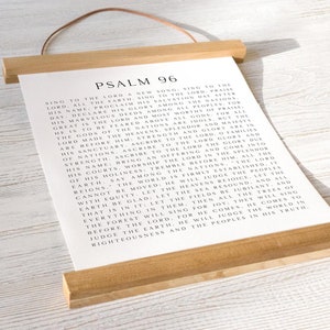 Sing to the Lord a New Song Psalm 96, Christian Wall Art Print, Hanging Canvas Frame, Scripture Canvas Sign, Psalm Bible Art Canvas Decor