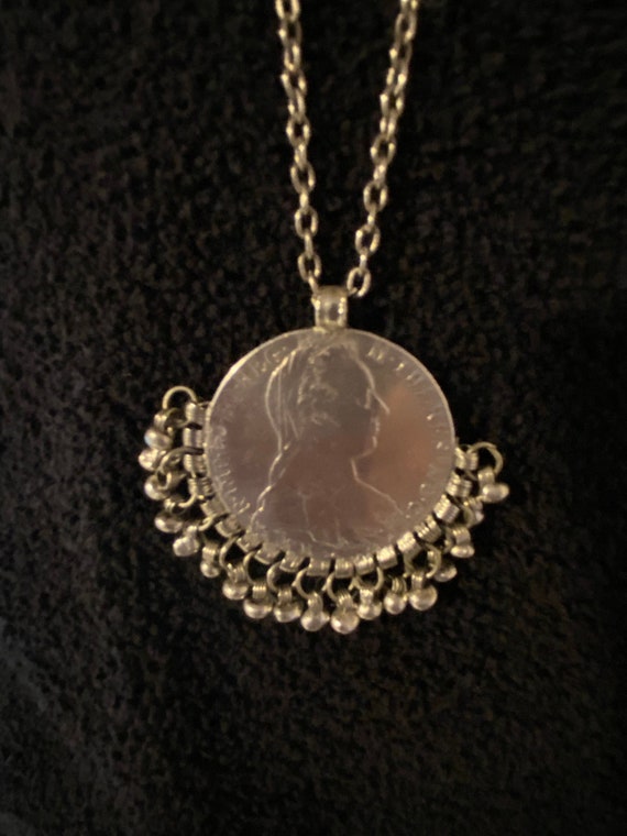 Antique Maria Theresa Thaler Silver Coins Medallio