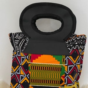 Afrikanischer Print Patchwork Handtasche, Afrikanische Stofftasche, Ankara Tasche, Kente Tasche, Afrikanische Tragetasche