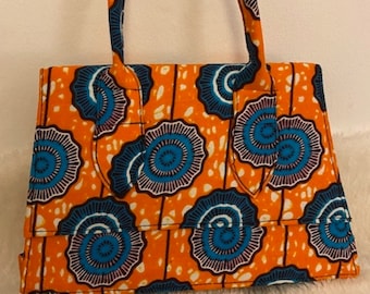 Mini sac à main à poignée unique imprimé africain / sac en tissu africain fait main d'Ankara / sac à main en cire / sac à main africain de déclaration