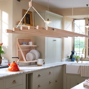Pulley Maid Modern St. Erth Kledingrek | Traditioneel hangend droogrek aan het plafond | Droogrek voor kleding | Opgehangen wasrek