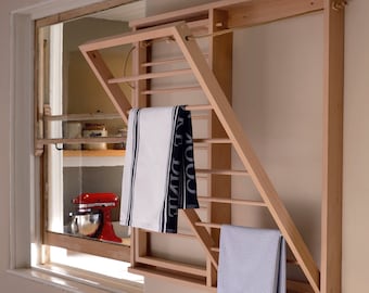 Beadboard Drying Rack | Wall Mounted Clothes Airer | Laundry Room Airer Dryer